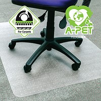 Floortex Cleartex Advantagemat Plus Apet Chair Mat, for Low and Standard Pile Carpets, 1185x750mm