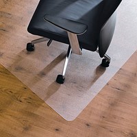 Floortex PVC Rectangular Chair Mat for Hard Floors 1200x750x17mm Clear