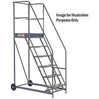 Climb-It Warehouse Safety Steps, 3 Tread, Grey