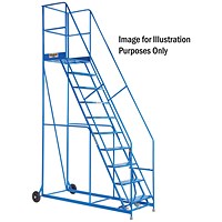 Climb-It Warehouse Safety Steps, 4 Tread, Blue
