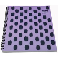 Europa Splash Notebooks, A4+, Ruled & Perforated, 160 Pages, Purple, Pack of 3