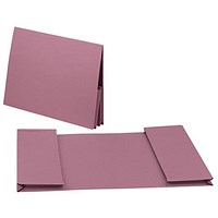 Guildhall Legal Wallets, Double 35mm Pocket, Manilla, Pink, Pack of 25