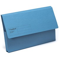 Guildhall Document Wallets, Foolscap, Blue, Pack of 50