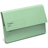 Guildhall Document Wallets, 285gsm, Foolscap, Green, Pack of 50
