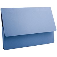 Guildhall A4 Document Wallets, 285gsm, Blue, Pack of 50