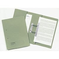 Guildhall Pocket Transfer Files, 285gsm, Foolscap, Green, Pack of 25