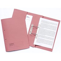 Guildhall Front Pocket Transfer Files, 285gsm, Foolscap, Pink, Pack of 25