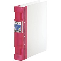 Guildhall GLX Ergogrip Ring Binder, A4, 4x 2 Prong, 55mm Capacity, Raspberry, Pack of 2