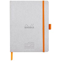 Rhodiarama Italian Leatherette Meeting Book, A5+, 160 Pages, Silver