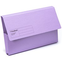 Guildhall Document Wallets, 285gsm, Foolscap, Violet, Pack of 50