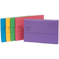 Guildhall Bright Document Wallets, Foolscap, Assorted, Pack of 25