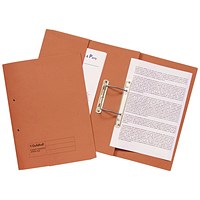 Guildhall Front Pocket Transfer Files, 420gsm, Foolscap, Orange, Pack of 25