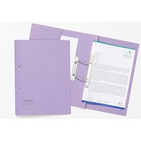 Guildhall Front Pocket Transfer Files, 285gsm, Foolscap, Mauve, Pack of 25