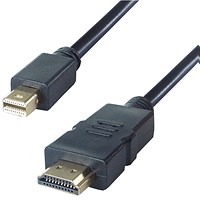 Connekt Gear Mini Display Port to HDMI Cable, 2m Lead, Black