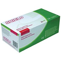 Shield Poweder-Free Latex Gloves, Small, Natural, Pack of 1000
