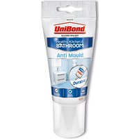 UniBond Anti Mould Healthy Kitchen and Bathroom Sealant Tube, 147g, White