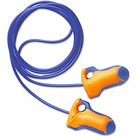 Howard Leight Laser Trak Detectable Corded Earplugs, Orange & Blue, Pack of 100