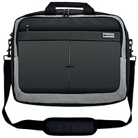 Monolith Business Laptop Briefcase, For up to 15.6 Inch Laptops, Black/Grey
