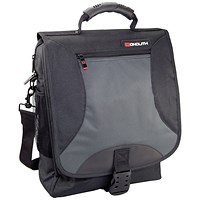 Monolith Multifunctional Nylon Laptop Backpack, For up to 15.6 Inch Laptops, Black and Grey