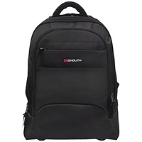 Monolith 2 In 1 Wheeled Laptop Backpack, For up to 15.6 Inch Laptops, Black