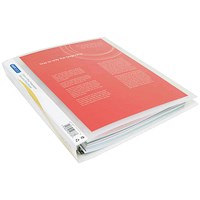 Rapesco Presentation Ring Binder, A4, 2 O-Ring, 25mm Capacity, Clear, Pack of 10