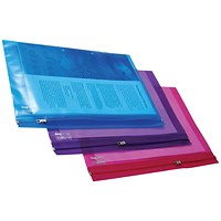 Rapesco A4+ Zip Filing Bags, Assorted, Pack of 25