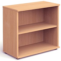 Impulse Low Bookcase, 1 Shelf, 800mm High, Beech