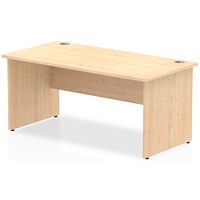 Impulse 1600mm Rectangular Desk, Panel End Leg, Maple