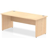 Impulse 1800mm Rectangular Desk, Panel End Leg, Maple