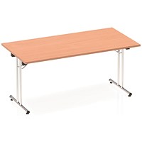 Impulse Rectangular Folding Table, 1600mm Wide, Beech