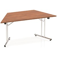 Impulse Trapezoidal Folding Table, 1600mm, Walnut