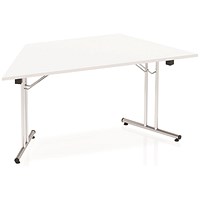 Impulse Trapezoidal Folding Table, 1600mm, White
