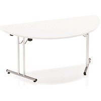 Impulse Semi-circular Folding Table, 1600mm, White