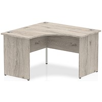 Impulse 1200mm Corner Desk, Panel End Leg, Grey Oak