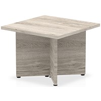 Impulse Square Arrowhead Leg Coffee Table, 600mm, 450mm High, Grey Oak