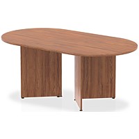 Impulse Boardroom Table, 1800mm, Walnut, Arrowhead Leg