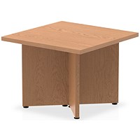Impulse Square Arrowhead Leg Coffee Table, 600mm, 450mm High, Oak