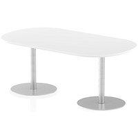 Italia Poseur Boardroom Table, 1800mm Wide, White