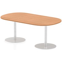 Italia Poseur Boardroom Table, 1800mm Wide, Oak
