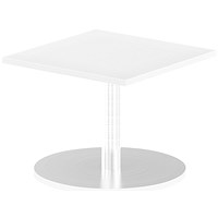 Italia Poseur Square Table, 600mm Wide, 475mm High, White