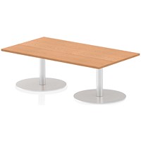 Italia Poseur Rectangular Table, W1400 x D800 x H475mm, Oak