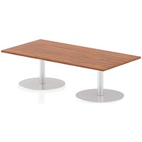 Italia Poseur Rectangular Table, W1600 x D800 x H475mm, Walnut