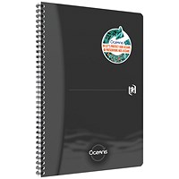 Oxford Oceanis Wirebound Notebook, A4, Ruled with Margin, 180 Pages, Black