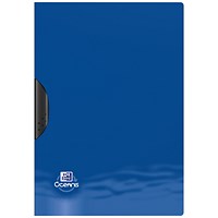 Oxford Oceanis A4 Clip File, 2.5mm Spine, Blue