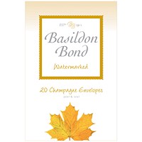 Basildon Bond Envelopes, Champagne, 95 x 143mm, 10 Packs of 20