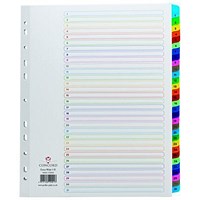 Concord Reinforced Board Index Dividers, Extra Wide, 1-31, Multicolour Tabs, A4, White
