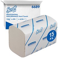 Scott Performance 1-Ply Interfold Hand Towels, White, Pack of 4110