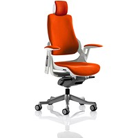 Zure Executive Chair, With Headrest, Tabasco Orange