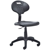 Jemini Factory Chair, Polyurethane, Black