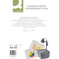 Q-Connect Laser Copier Film, Colour, A4, Pack of 50